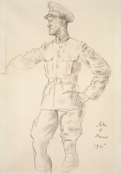 Muotokuva lentokoneesta T.E. Shaw Lawrence of Arabia, 1935 tekijältä Augustus John