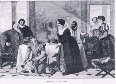 Launce ja hänen koiransa, teoksesta The Magazine of Art 1893, Cassell and Company. tekijältä Augustus Leopold Egg