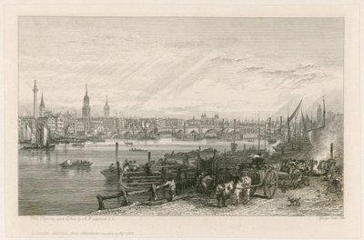 New London Bridgen rakentaminen, 1826 tekijältä Augustus Wall Callcott