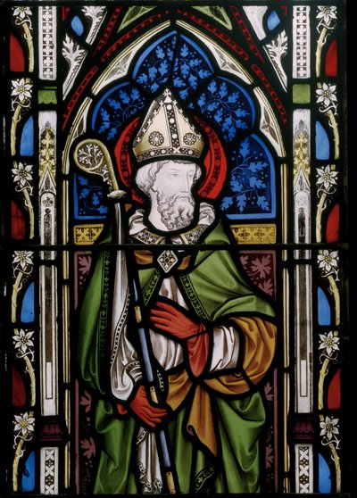 Pyhä Daavid, yksityiskohta (lasimaalauksia) tekijältä Augustus Welby Northmore Pugin