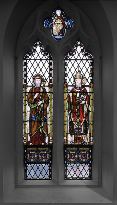 Pyhä Edward ja Pyhä Gregorius, 1848 (lasimaalauksia) tekijältä Augustus Welby Northmore Pugin