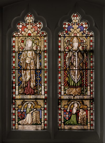 Pyhä Isabella ja Canterburyn Pyhä Tuomas, 1848 (lasimaalauksia) tekijältä Augustus Welby Northmore Pugin