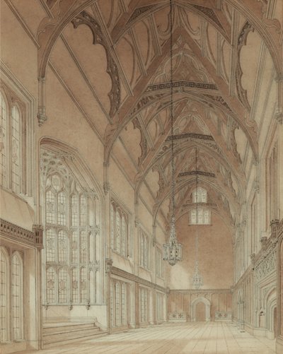 College Hallin sisustus tekijältä Augustus Welby Pugin