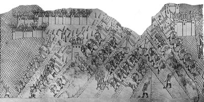 Hyökkäys Lachishin kaupunkiin 700-692 eKr., 1900-1920. tekijältä Austen Henry Layard