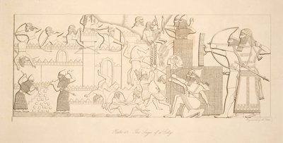 Kaupungin piiritys, Monuments of Niniven pubista. 1849 tekijältä Austen Henry Layard
