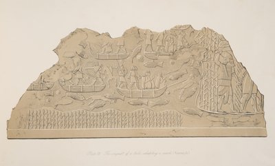 Suolla asuvan heimon (Kouyunjik) valloitus Niniven monumenteista, pubista. 1849 tekijältä Austen Henry Layard