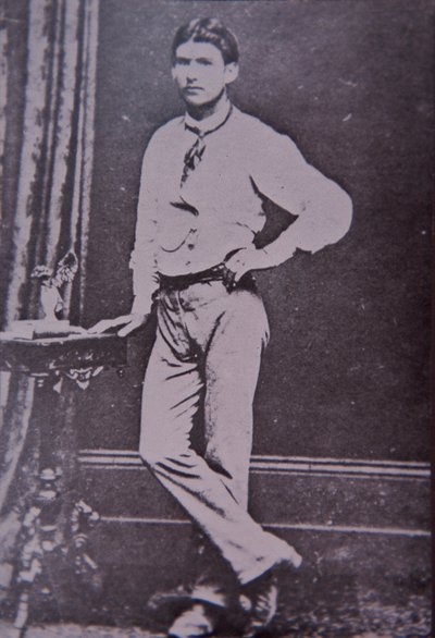 Kelly Gangin jäsen Steve Hart, joka kuoli liekeissä Glenrowan-hotellissa 28. kesäkuuta 1880 (m/v kuva) tekijältä Australian Photographer