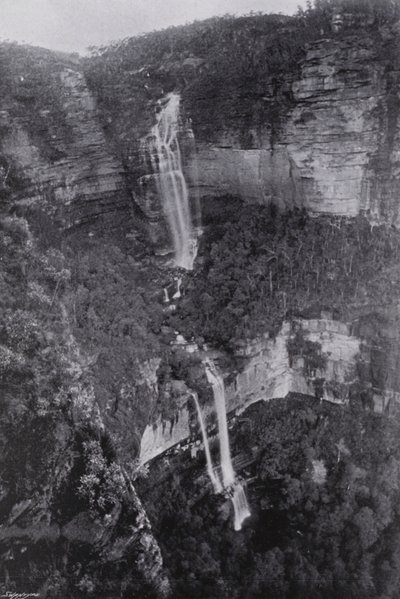 Uusi Etelä-Wales: Wentworth Falls (m/w kuva) tekijältä Australian Photographer
