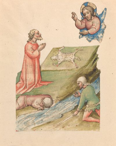 Gideon ja fleece, Gideonin armeijan valinta tekijältä Austrian 15th Century