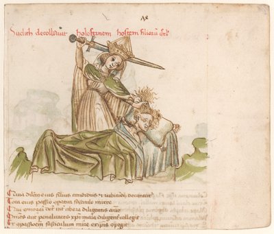 Judith Killing Holofernes tekijältä Austrian 15th Century