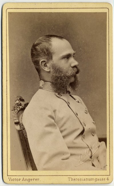 Itävallan keisari Francois Joseph (1830-1916) ja Unkarin kuningas (1867-1916) muotokuva Habsburg-Lotringenin talosta. Valokuva Victor Angererin työpajasta Wienissä. tekijältä Austrian Photographer