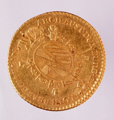 Keisari Joseph II:n (1740-1790) itävaltalainen kultainen dublooni (doublon) 1783 Napoli, museo archeologico tekijältä Austrian School