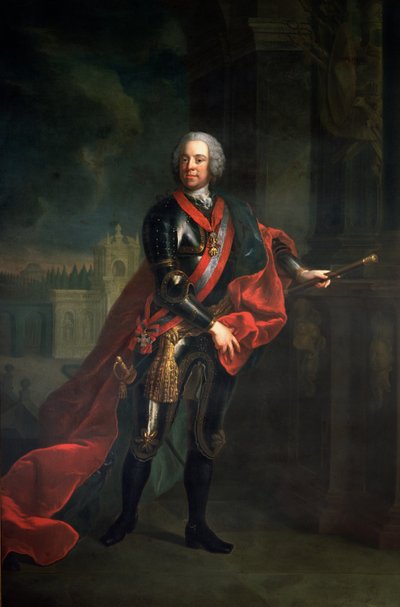 Kreivi Leopold Joseph von Daun (1705-66), kenttämarshall ja Itävallan komentaja seitsemänvuotisen sodan aikana, voitti Friedrich Suuren Kolinin piirityksessä tekijältä Austrian School