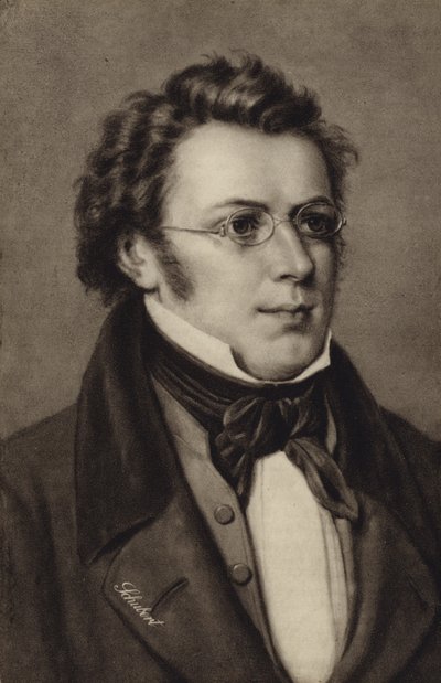 Franz Schubertin muotokuva tekijältä Austrian School
