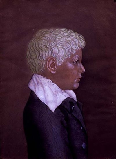 Muotokuva pellavahiuksisesta pojasta, noin 1830 (vesiväri paperille). tekijältä Austrian School