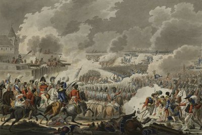 The Battle of Waterloon, 18. kesäkuuta 1815, julkaisija Artaria and Co, n. 1820 (värillinen etsaus) tekijältä Austrian School