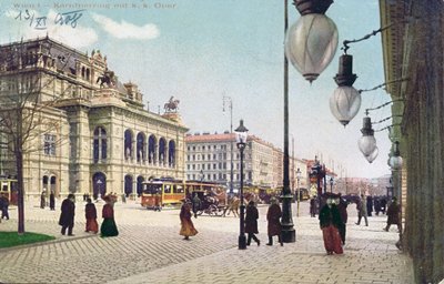 Kaerntnerring ja keisarillinen ja kuninkaallinen ooppera Wienissä, 1908 tekijältä Austrian School