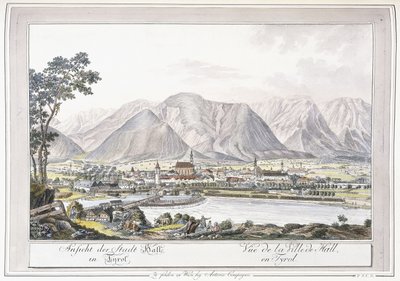 Näkymä Hall in Tirolissa, 1779-1792 tekijältä Austrian School
