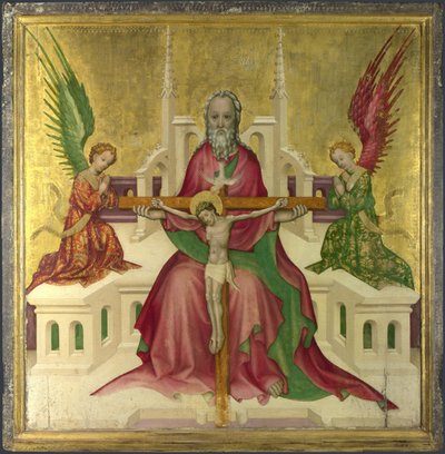 Kolminaisuus ristiinnaulitun Kristuksen kanssa, noin 1410 tekijältä Austrian master