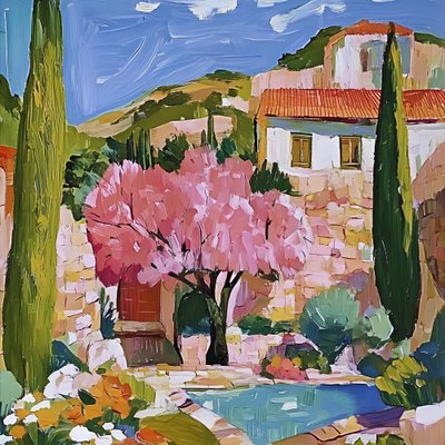 Pink Blossom -kylä tekijältä Avanesova Elena
