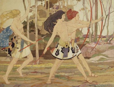 Amazonit (akvarelli ja tempera paperille) tekijältä Averil Mary Burleigh