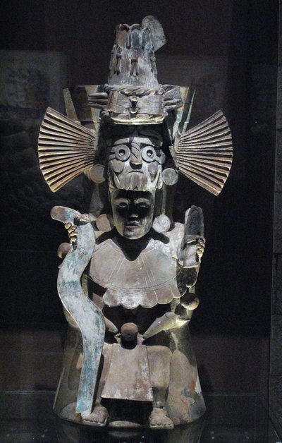 Suitsukepoltin jumalan Tlaloc muodossa, Tlahuac, myöhäinen postklassinen aika, n. 1500 tekijältä Aztec