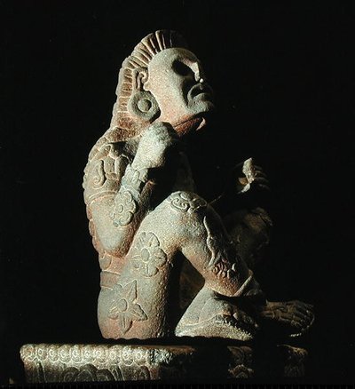 Xochipilli (katso myös 207566), Late Post Classic Period (1300-1521) (kivi) tekijältä Aztec Aztec