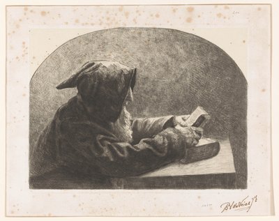 Acabat de la lectura del monjo tekijältä B.J. de Vries jr. (signed by artist)