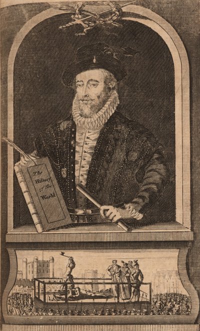 Sir Walter Raleighin muotokuva 1750-1760-luvulta. tekijältä B. Cole