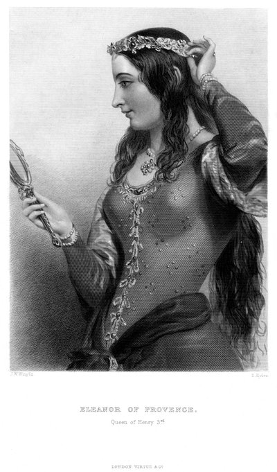 Eleanor of Provence c1223-1291, kuningas Henrik III:n kuningatar puoliso, 1800-luku. tekijältä B. Eyles