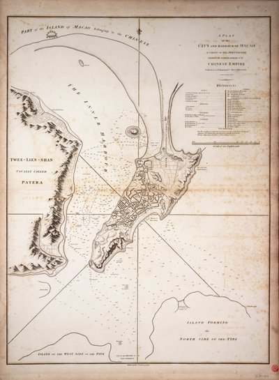 Macao. Avain kaupunkisuunnitelmaan. Macartneyn retkikunnasta "Leijonassa" ja "Hindostanissa". tekijältä B. & Nichol George Baker