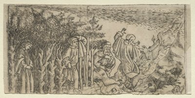 Dante Lost in the Wood: Pakeneminen ja Vergiliuksen tapaaminen, Canto I tekijältä Baccio Baldini