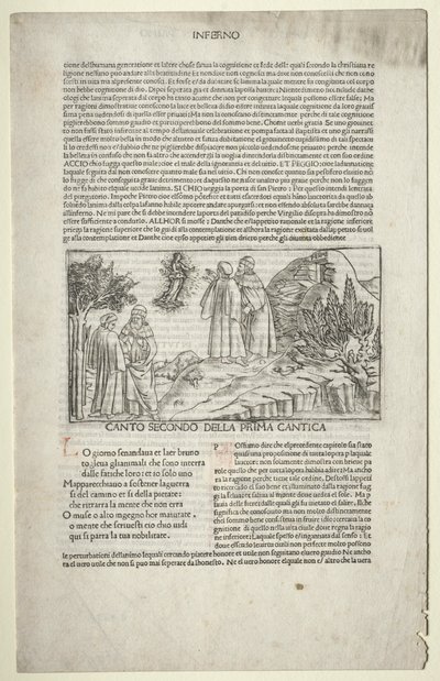 Dante ja Vergilius Beatricen näyn kanssa, n. 1481-1485. tekijältä Baccio Baldini