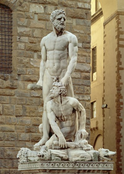 Herkuleksen ja Kakuksen patsas, 1534 (marmori) tekijältä Baccio Bandinelli