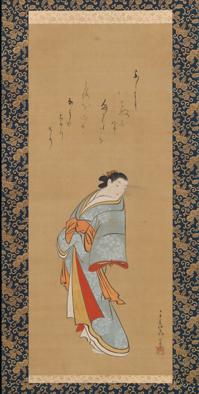 Pysyvä kurtisaani, luultavasti 1720-luku. tekijältä Baioken Eishun