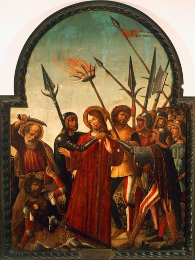 Kristuksen vangitseminen, Baldassare di Matteo Carrari (noin 1460-1520) tekijältä Baldassare di Matteo Carrari