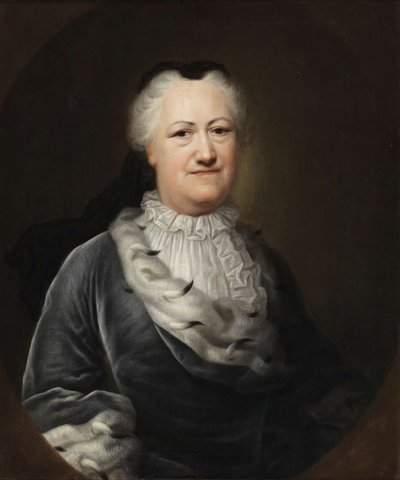 Muotokuva Elisabeth Sophie Mariesta, Brunswick-Wolfenbüttelin prinsessasta 1683-1767, 1747 tekijältä Balthasar Denner