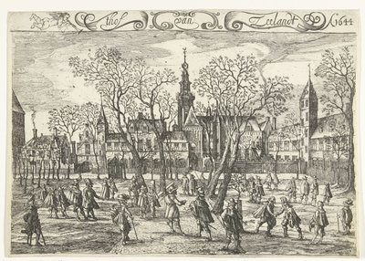Zeelandin tuomioistuin Middelburgissa, 1644 thof van Zeelandt Ao. 1644 (otsikko esineessä) tekijältä Balthasar Florisz. van Berckenrode