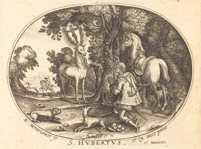Pyhän Hubertin visio tekijältä Balthasar Moncornet