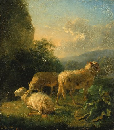 Lampaat, 1700-luvun loppu - 1800-luvun alku. tekijältä Balthasar Paul Ommeganck