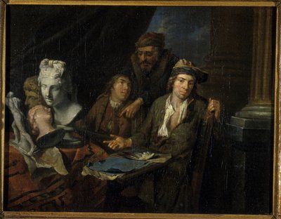 Taiteilijastudio, 1703 tekijältä Balthasar van den Bossche