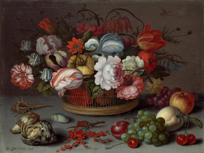Kukkakori, c. 1622. tekijältä Balthasar van der Ast