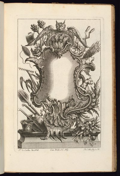 Cartouche with Pöllö, Kirja epäsäännöllisistä kartoista tekijältä Balthazar Sigismond Setlezky