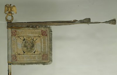Pyhän Georgen ratsuväen standardi Aleksanteri II:n aikaan, 1872 tekijältä Banners and Standards Flags