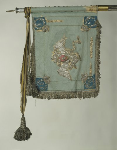 Pyhän Yrjön standardi Hänen Majesteettinsa Hengenvartija-Cuirassier-rykmentistä, n. 1830 tekijältä Banners and Standards Flags