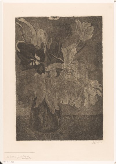 Gerro amb acabat tulipa tekijältä Barbara Elisabeth van Houten (signed by artist)