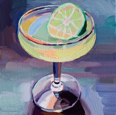 Cocktail 5, 2019 (öljy aluksella) tekijältä Barbara Hoogeweegen