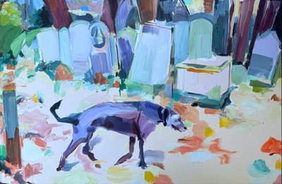 Johannes, 2024, öljy paneelille tekijältä Barbara Hoogeweegen