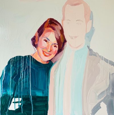 Nostalgia, 2021 (öljy polyesterikankaalle) tekijältä Barbara Hoogeweegen