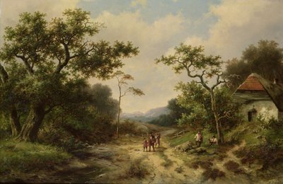 Maalaismaisema, 1800-luku tekijältä Barend Cornelis Koekkoek
